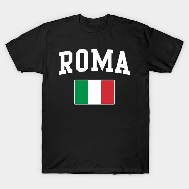 Roma Rome Italy Italian Italia Italiano Flag T-Shirt by E